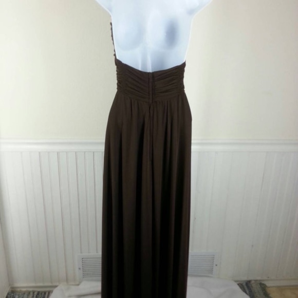 Vtg Lilli Diamond embroidered halter maxi dress Size small Chest 34 - Picture 2 of 3